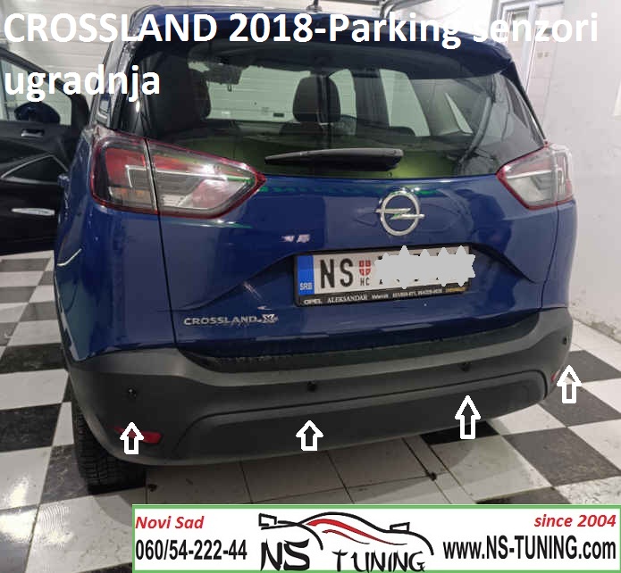 crossland x opel 2018 ugradnja parking senzora sa ekranom novi sad ns tuning